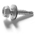 Midwest Fastener Self-Drilling Screw, #10 x 1 in, Stainless Steel Hex Head Hex Drive, 10 PK 79086